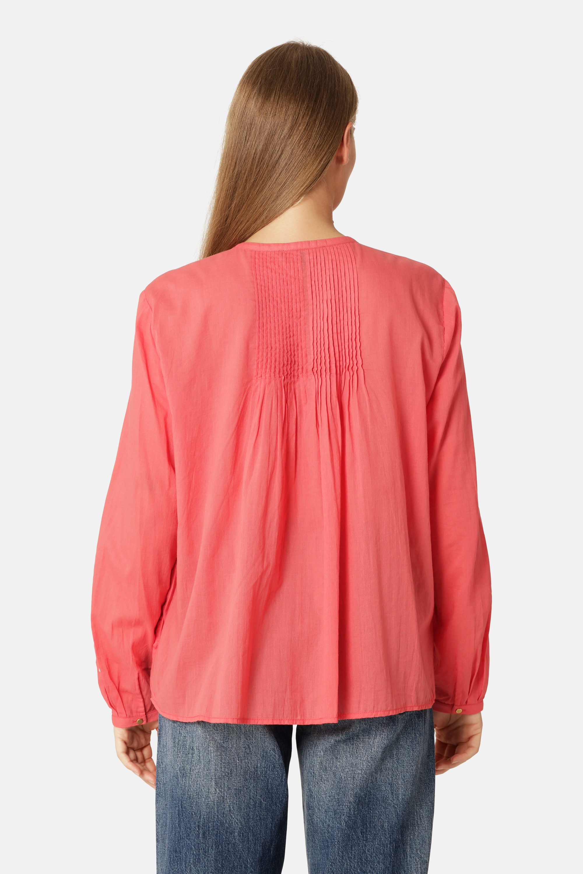 Skjorte med Lange Ermer - Spiced Coral